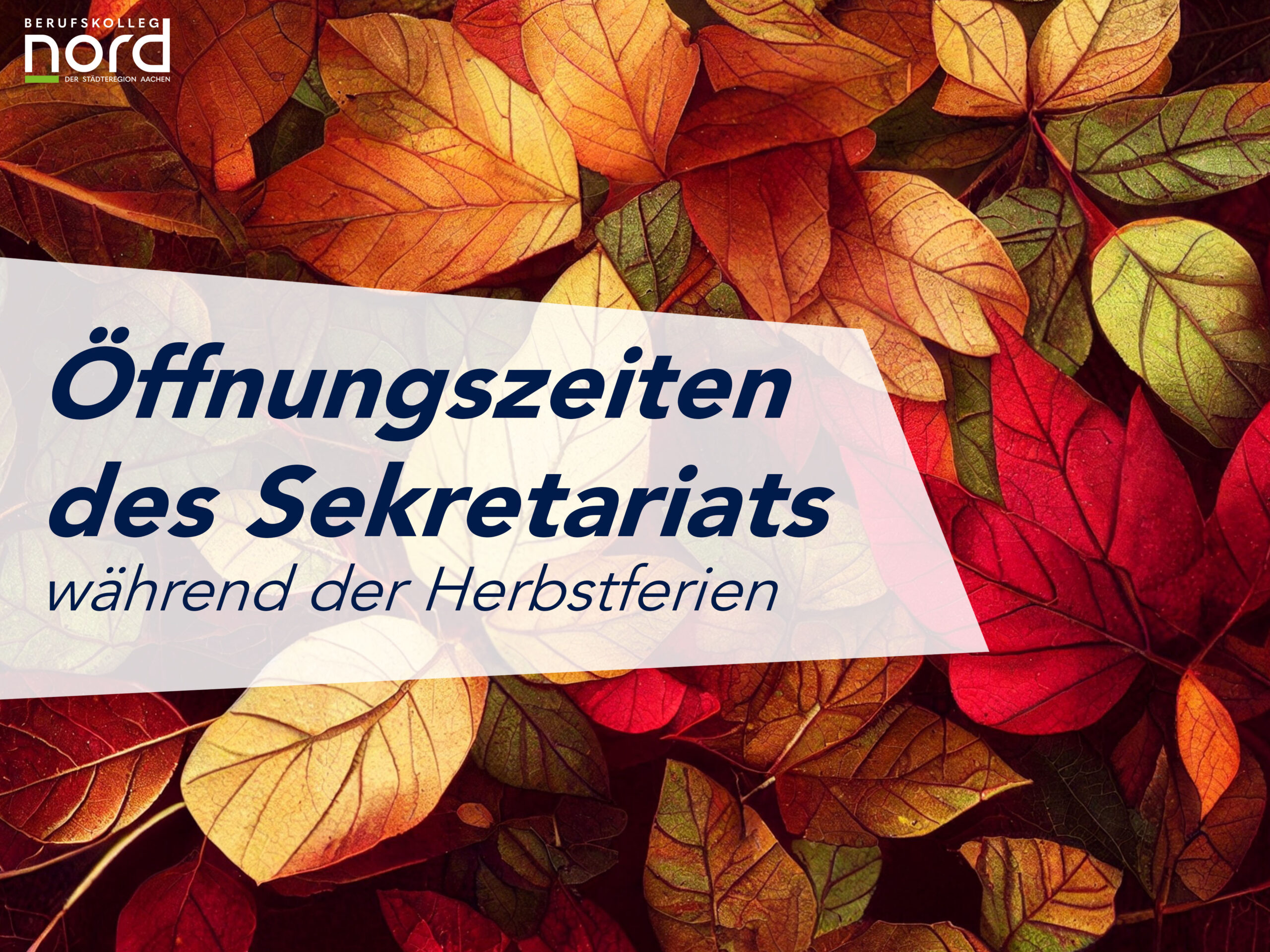 Read more about the article Öffnungszeiten während der Herbstferien