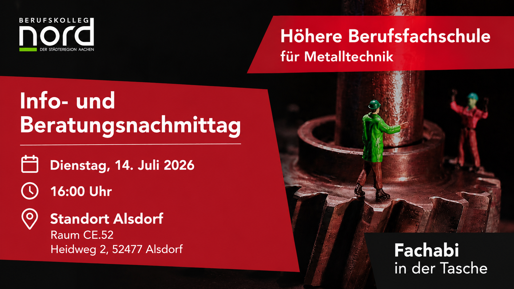 Mehr über den Artikel erfahren Letzter Informations- und Beratungsnachmittag der Höheren Berufsfachschule für Metalltechnik